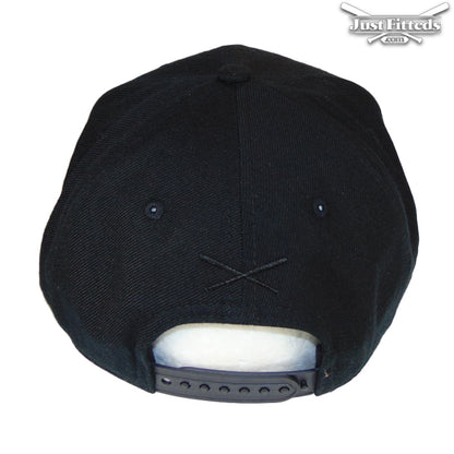 JustFitteds Exclusive Peace Snapback Cap black Side View