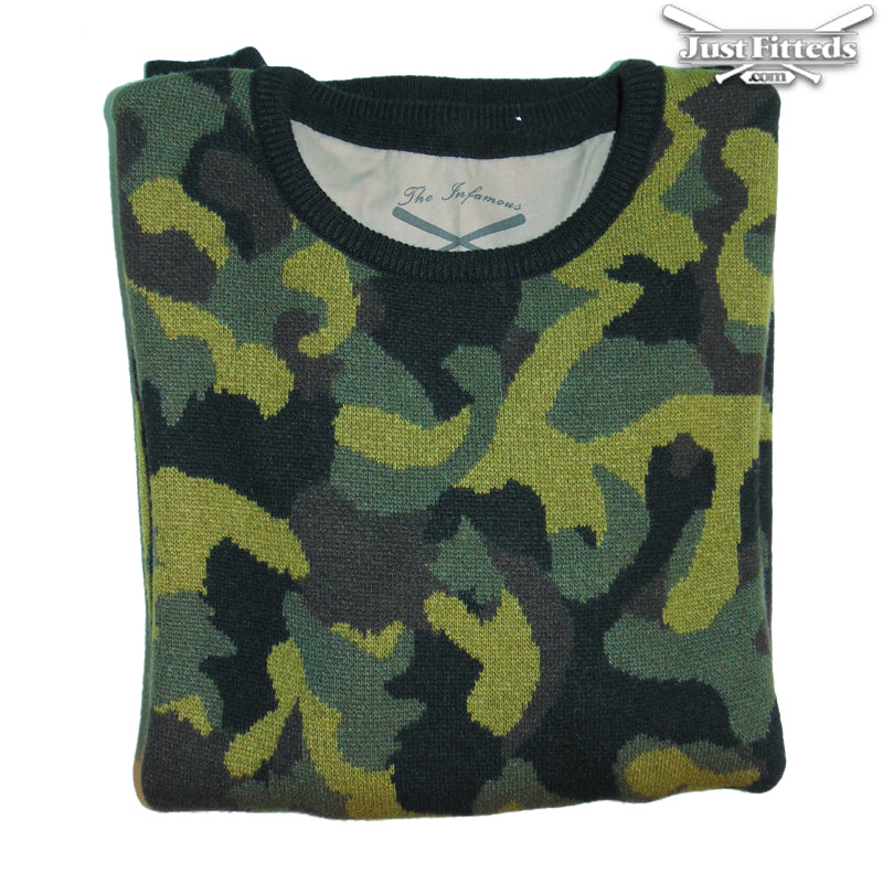 JustFitteds Cashmere Crew Neck Camouflage