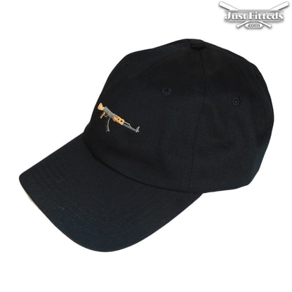 JustFitteds Exclusive Peace Strapback Dad Cap black Side View