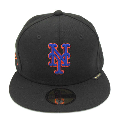New York Mets JustFitteds Exclusive Gore-tex New Era Cap Black black Front View