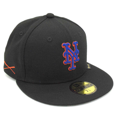 New York Mets JustFitteds Exclusive Gore-tex New Era Cap Black black Side View