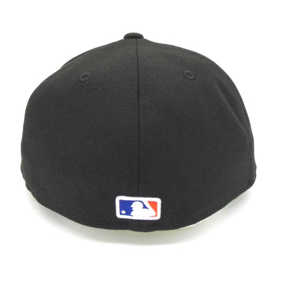 New York Mets JustFitteds Exclusive Gore-tex New Era Cap Black black Undervisor View