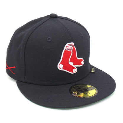 Boston Red Sox JustFitteds Exclusive Gore-tex New Era Cap Navy navy Side View