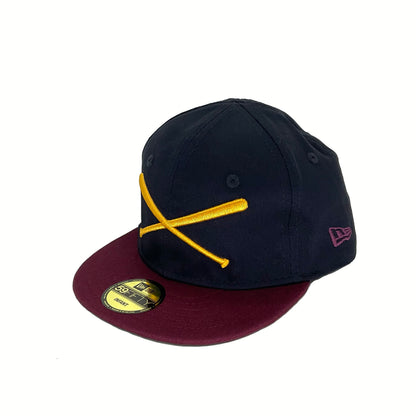 My first JustFitteds Crossed Bats Logo 59FIFTY New Era Cap "infant" Navy navy
maroon Side View