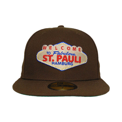 St. Pauli JF Exclusive New Era 59Fifty Cap Welcome brown brown Front View