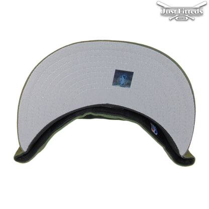 Sacramento Kings Jf Custom New Era Cap Lion Olive olive Undervisor View
