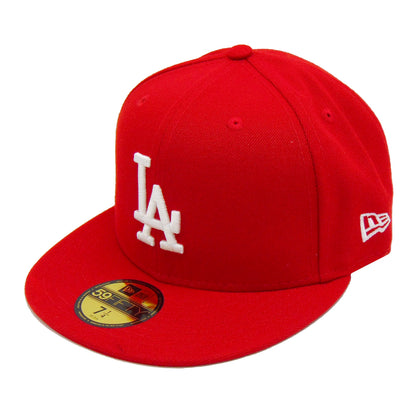 Los Angeles Dodgers Basic 59FIFTY New Era Cap Red White red
white Side View