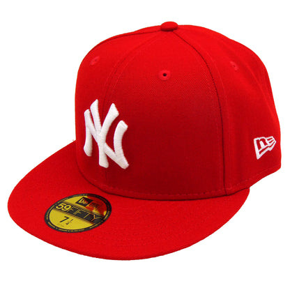 New York Yankees Basic New Era 59FIFTY Cap Red red
white Side View