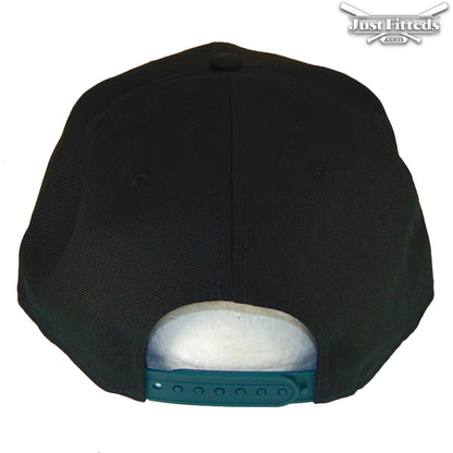 New York Jets Jf Custom New Era Snapback Cap Black black Back View