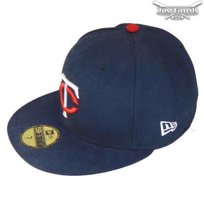 Minnesota Twins Authentic New Era 59FIFTY Cap Navy navy Side View