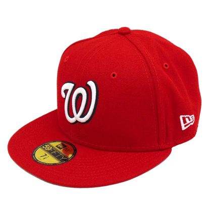 Washington Nationals Authentic New Era Cap Red red Side View