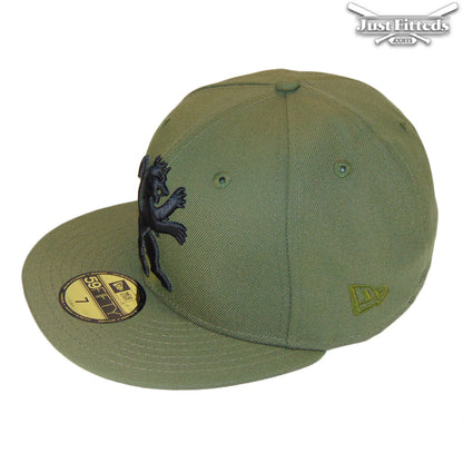 Sacramento Kings Jf Custom New Era Cap Lion Olive olive Side View