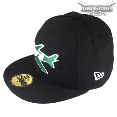 New York Jets Jf Custom New Era Cap Plane black Undervisor View