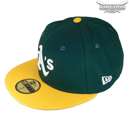 Oakland Athletics Home Authentic New Era Cap Green green Side View