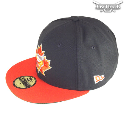 Toronto Blue Jays Jf Custom New Era 59FIFTY Cap grey orange orange Side View