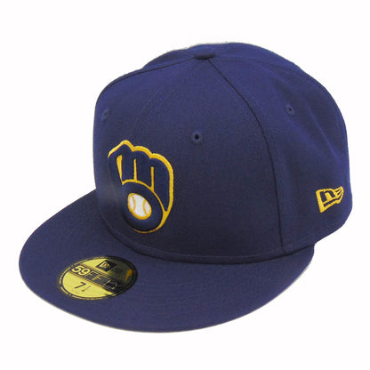 Milwaukee Brewers Authentic Collection New Era Cap blue Side View