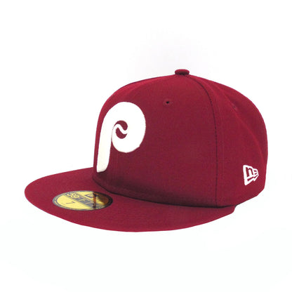 Philadelphia Phillies New Era 59 FIFTY Cap Cardinal 1980 dark red Back View