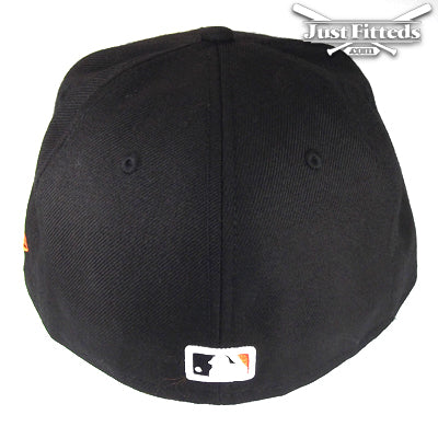 Baltimore Orioles Custom New Era Cap Black Orange black 
orange Back View