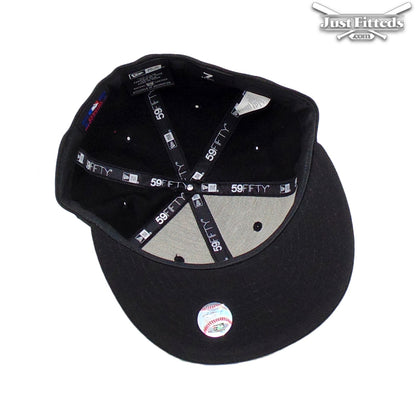 Boston Red Sox Jf Custom New Era 59FIFTY Cap Black Out black Back View