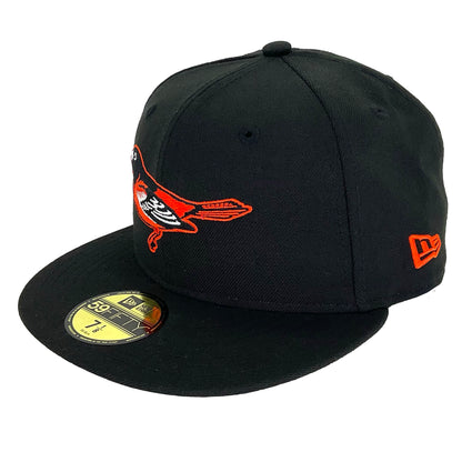 Baltimore Orioles Custom New Era Cap Black Orange black 
orange Side View