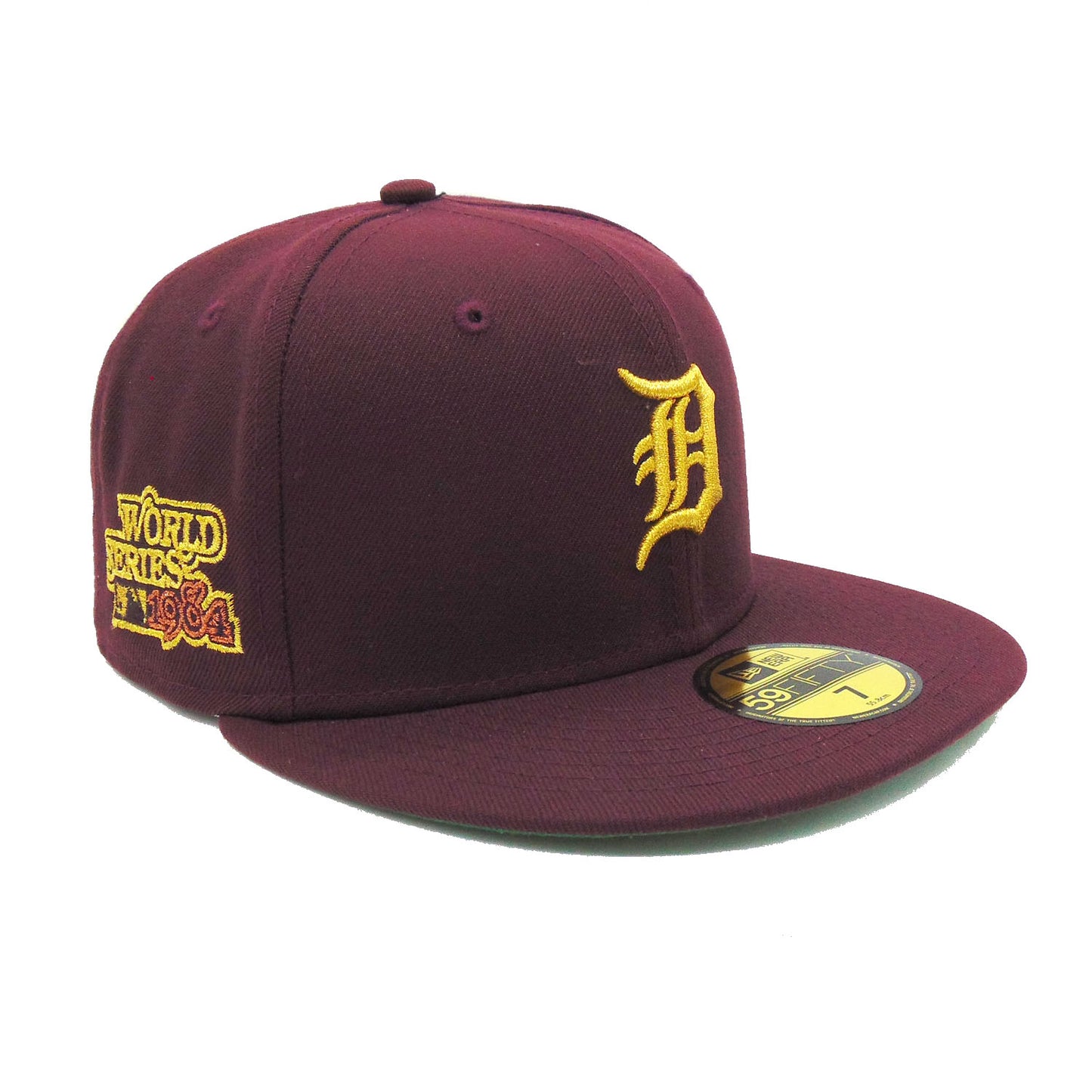 Detroit Tigers Custom New Era Cap WS84 Maroon Gold