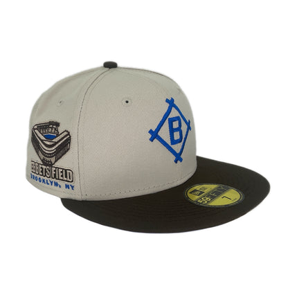 Brooklyn Dodgers Custom New Era Cap Stone brown
stone Side View