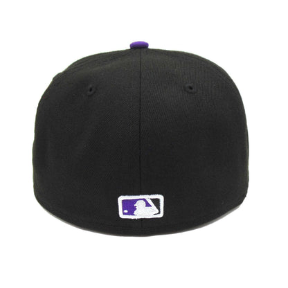 Colorado Rockies Authentic New Era Cap Black black Back View
