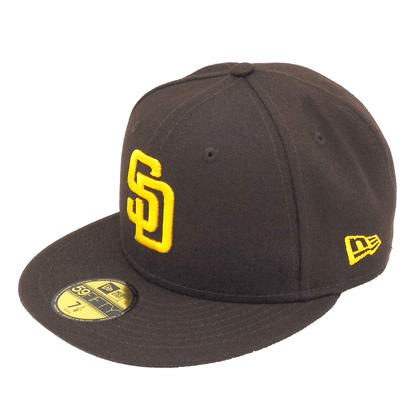 San Diego Padres Authentic Game New Era Cap Brown brown Side View