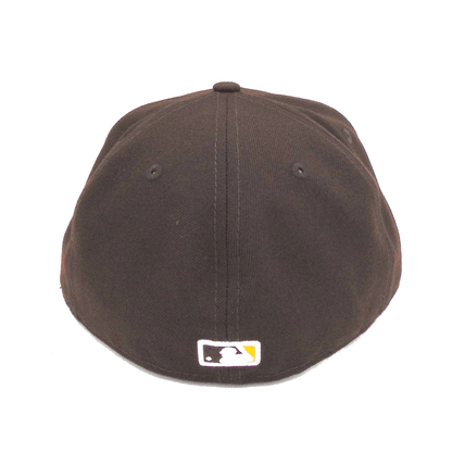 San Diego Padres Authentic Game New Era Cap Brown brown Back View