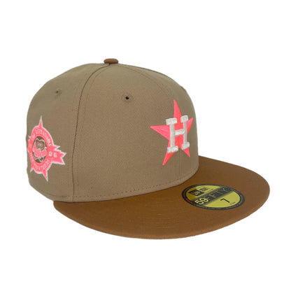 Houston Astros Custom New Era Cap Camel 1986 beige Side View