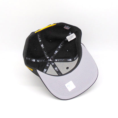 Green Bay Packers Custom New Era 9FORTY Snapback Cap Black black Undervisor View
