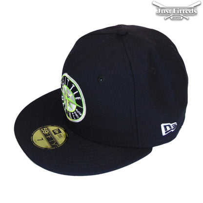 Seattle Mariners Custom New Era Cap Navy navy Side View