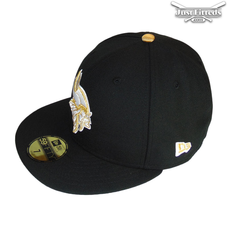 Minnesota Vikings Jf Custom New Era Cap Black Gold