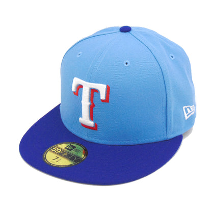 Texas Rangers Authentic Alt2 59FIFTY New Era Cap Sky Blue light blue Side View