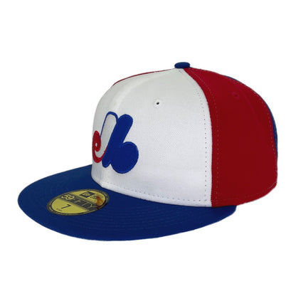 Montreal Expos Custom New Era Cap Game red
blue
white Side View