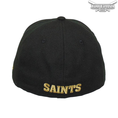 New Orleans Saints Jf Custom New Era Cap Shield black Back View