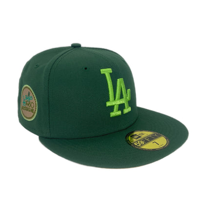 Los Angeles Dodgers Custom New Era Cap Green green Side View