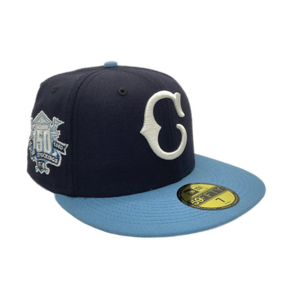 Cincinnati Reds Custom New Era Cap Navy 150th navy Side View