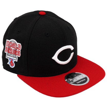 Cincinnati Reds Custom New Era Original Fit Snapback Cap Black black Back View