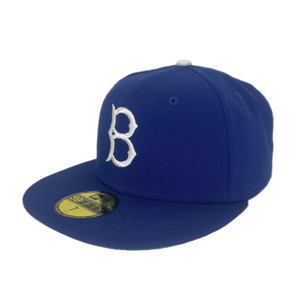 Brooklyn Dodgers Custom New Era Cap Game Royal flat blue Side View