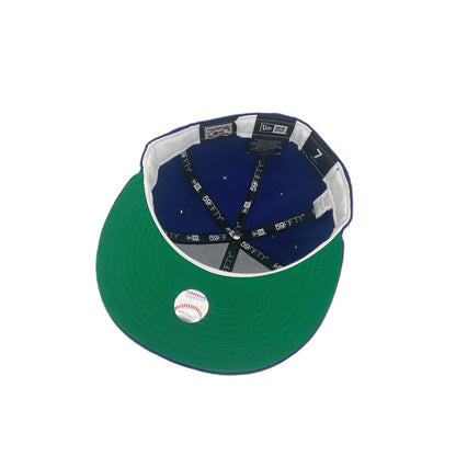 Brooklyn Dodgers Custom New Era Cap Game Royal flat blue Undervisor View