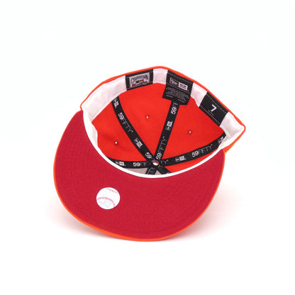 New York Mets Custom New Era 59FIFTY Cap Orange orange Additional View