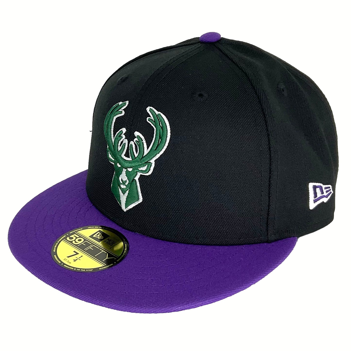 Milwaukee Bucks Custom New Era Cap Black Purple