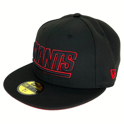 New York Giants Custom New Era Cap Black 21 black Back View