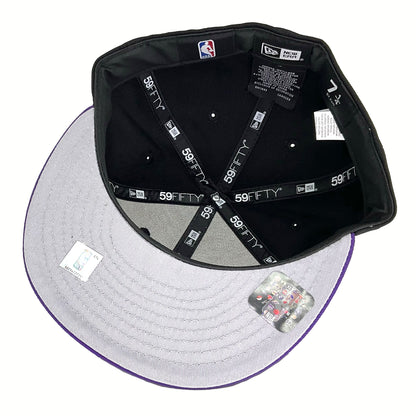 Milwaukee Bucks Custom New Era Cap Black Purple black 
purple Undervisor View