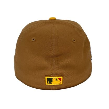 Los Angeles Dodgers Custom New Era Cap Wheat 50 wheat Undervisor View