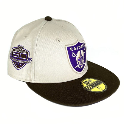 Las Vegas Raiders Custom New Era Cap Stone stone Side View