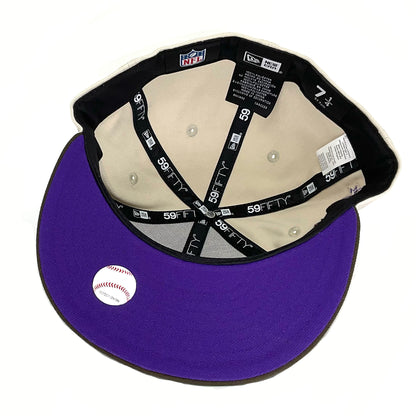 Las Vegas Raiders Custom New Era Cap Stone stone Undervisor View
