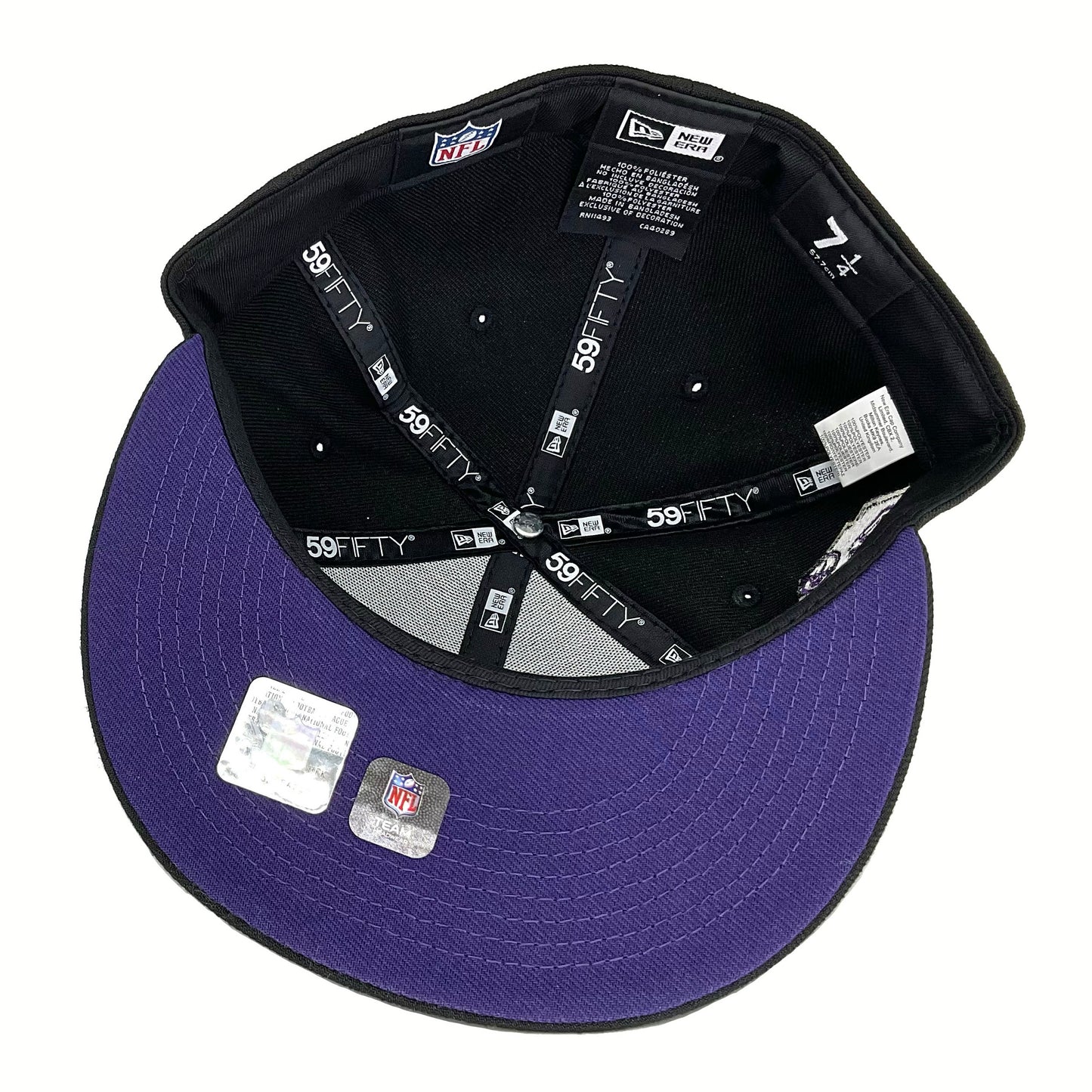 Pittsburgh Steelers Custom New Era Cap Black Purple 40th