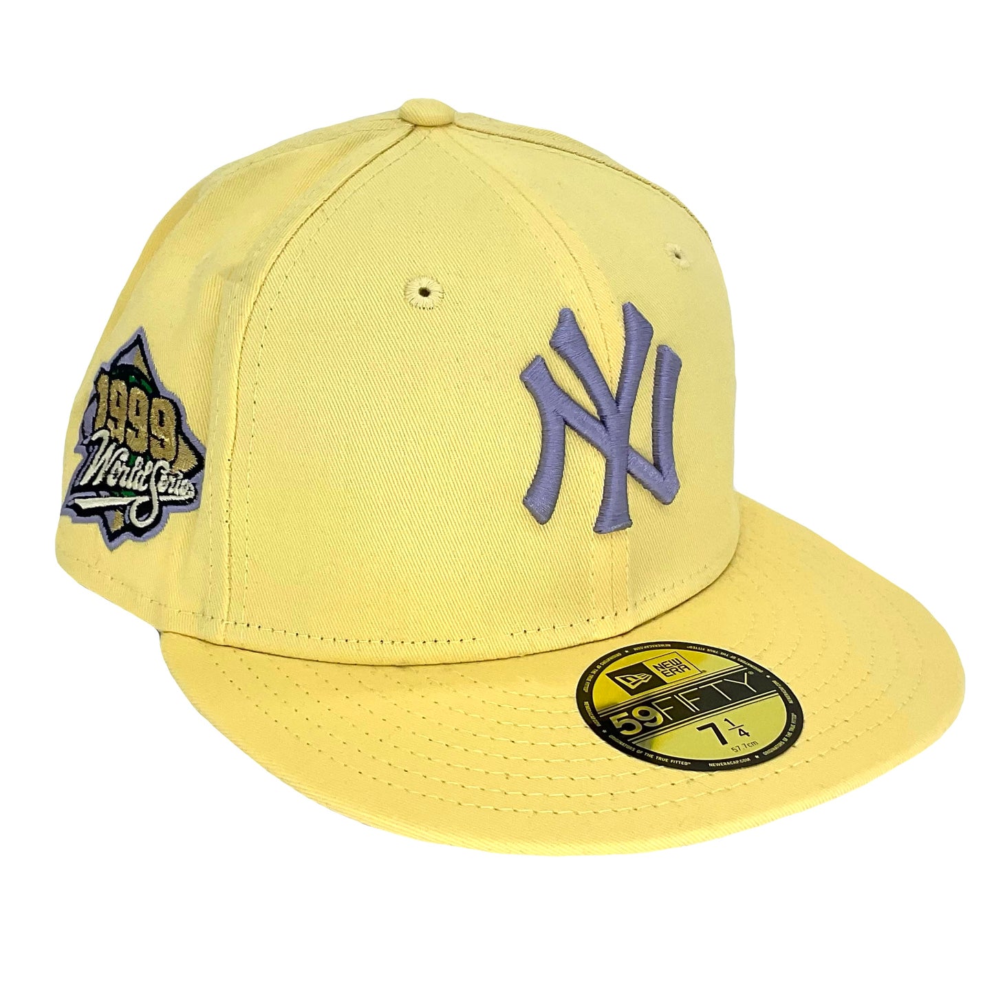 New York Yankees Custom New Era Cap Yellow Lavender 99
